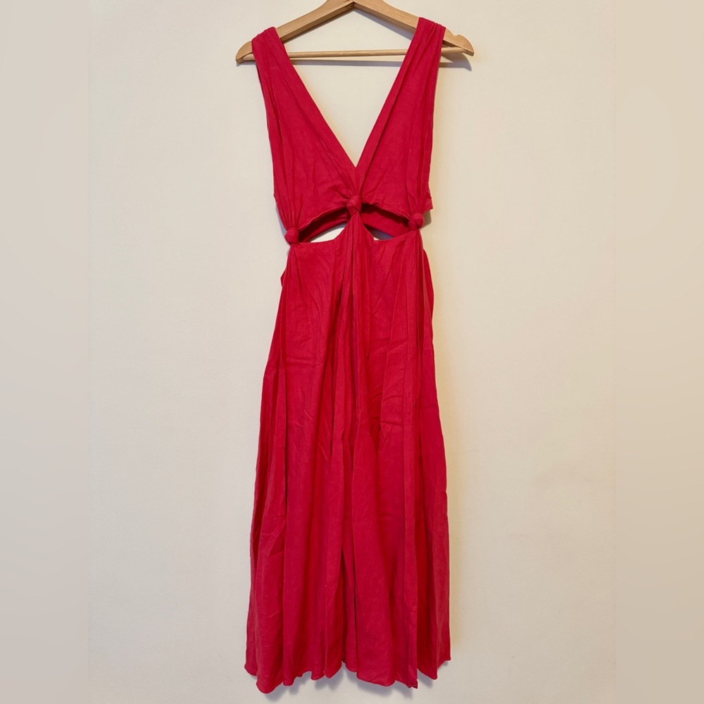 Farm Rio Cutout Dress in Red